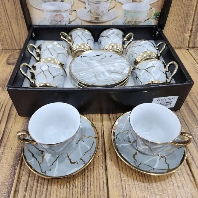 Xícara de café kit com 12 peças de Cerâmica