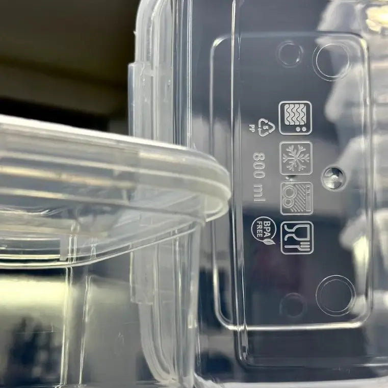 Kit Potes Para Marmitas Transparente com TravasReutilizáveis