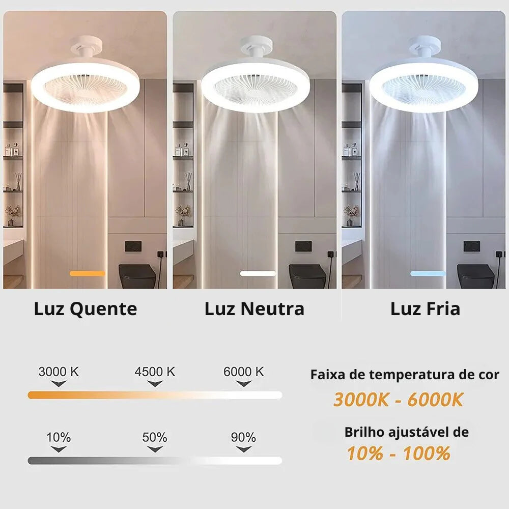 Ventilador de Teto 3 em 1