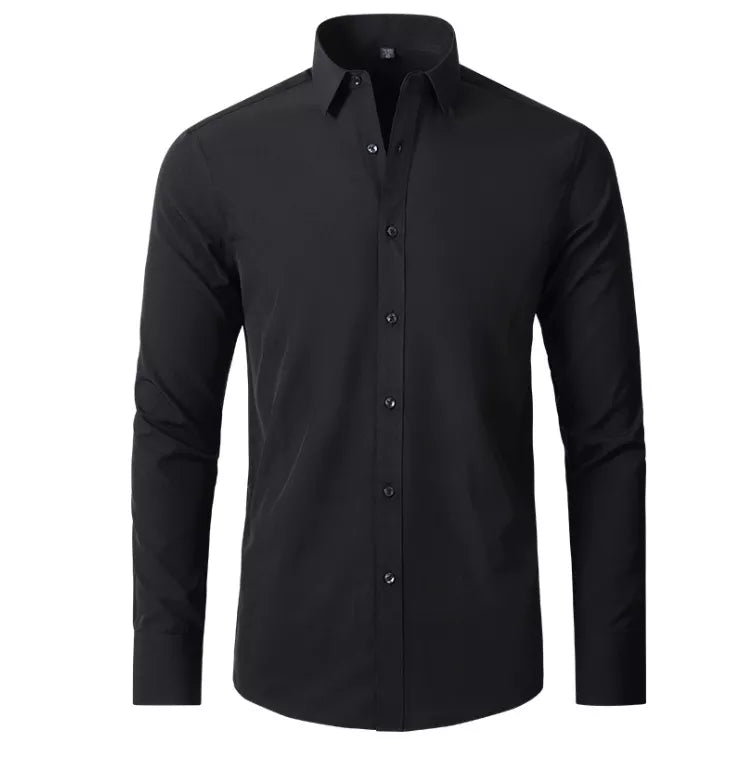 Camisa Social  Masculina Slim Preta - Loja Confiou