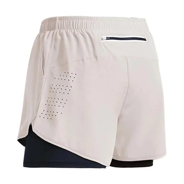 Shorts de Corrida Masculinos 2 Camada