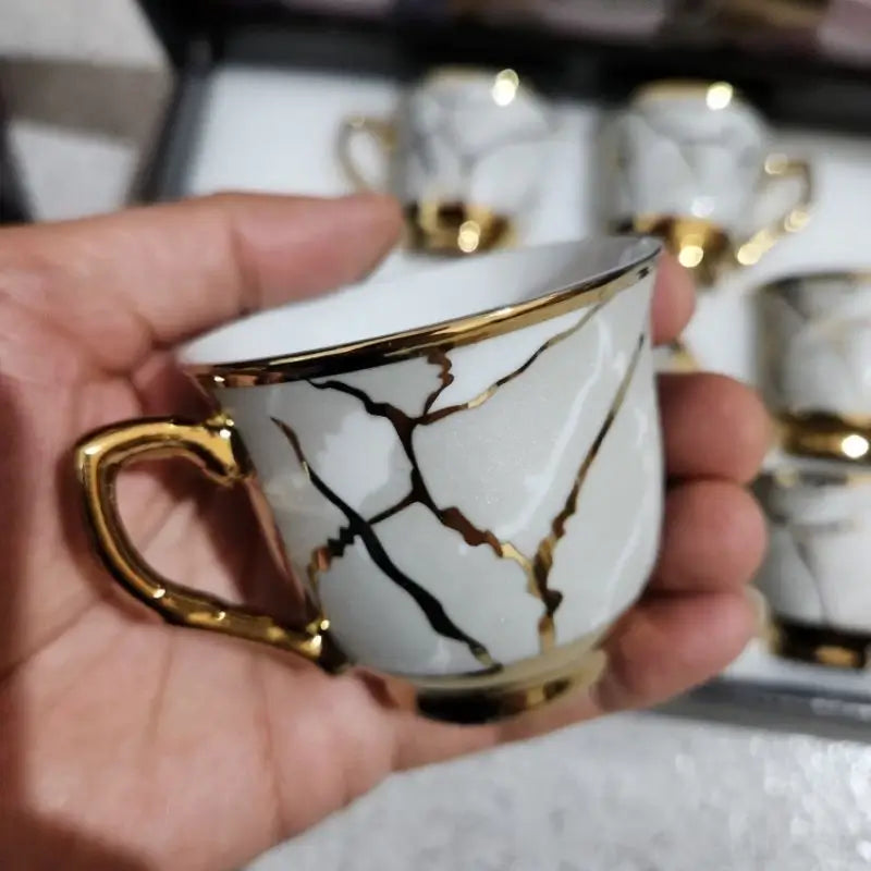 Xícara de café kit com 12 peças de Cerâmica