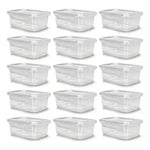 Kit Potes Para Marmitas Transparente com TravasReutilizáveis