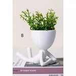 Kit 4 Mini Vasos Decorativos com Flor Inclusa