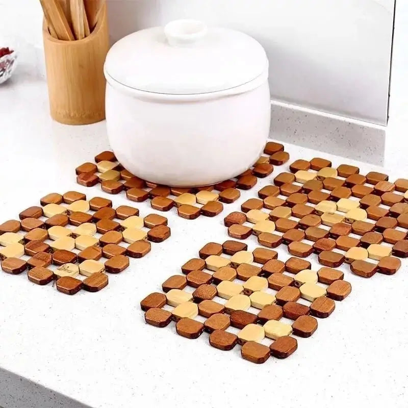 Peças Porta Panela Bambu Resistente ao Calor