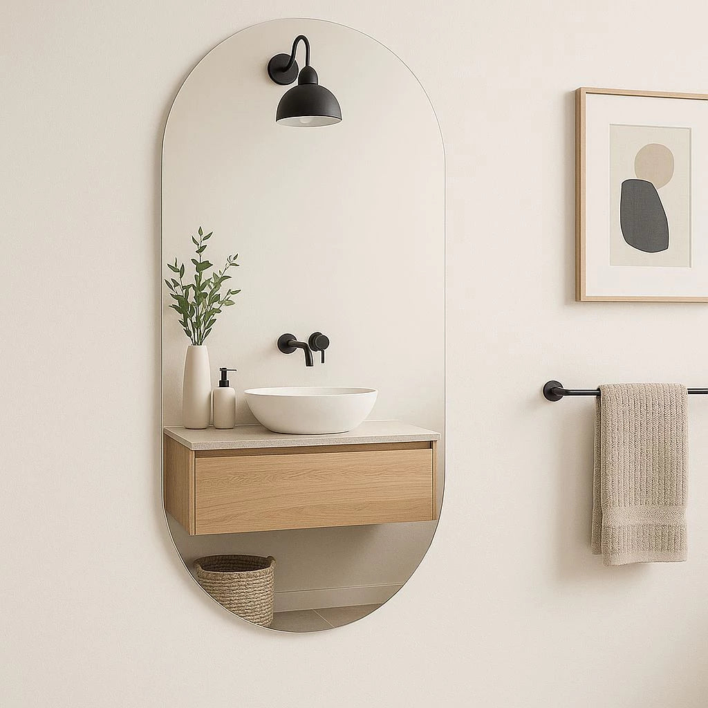 Espelho Oval LED Decorativo