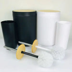 Kit Conjunto Banheiro 6 Peças Tampa Bambu