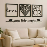 Quadros Decorativos Família Coração + Frase