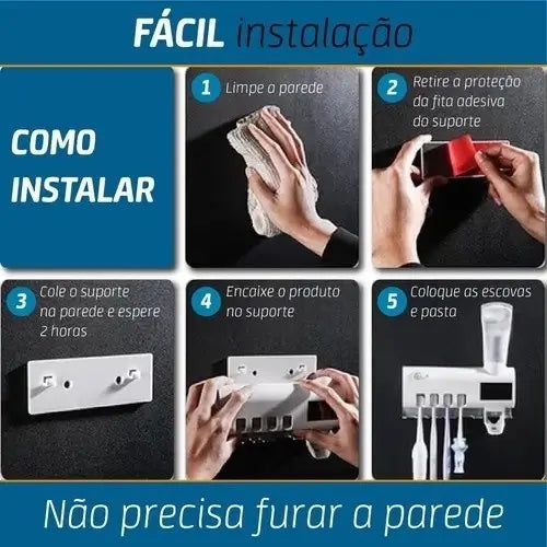 Porta Escova Dentes Com Esterilizador Uv